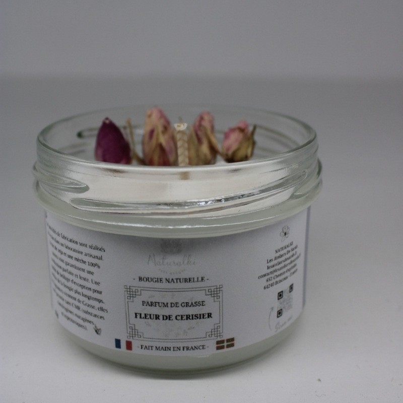 Bougie végétale fleur de cerisier Bougie végétale fleur de cerisier